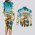 Aloha Hawaii It's 5 o'clock Somewhere Couples Matching Long Sleeve Bodycon Dress and Long Sleeve Button Shirt - Polynesian Pride