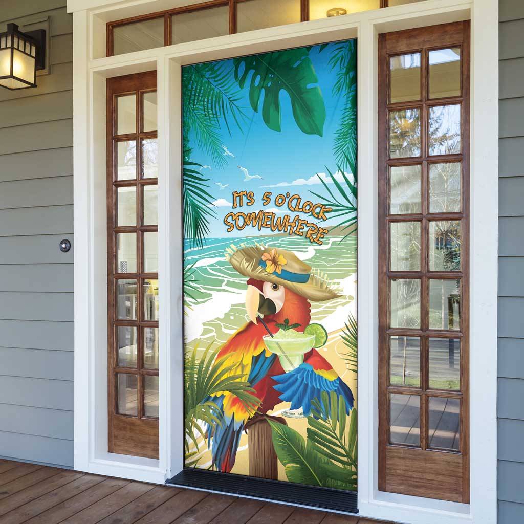 Aloha Hawaii It's 5 o'clock Somewhere Door Cover - Polynesian Pride