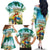 Aloha Hawaii It's 5 o'clock Somewhere Family Matching Off The Shoulder Long Sleeve Dress and Hawaiian Shirt - Polynesian Pride