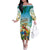 Aloha Hawaii It's 5 o'clock Somewhere Family Matching Off The Shoulder Long Sleeve Dress and Hawaiian Shirt - Polynesian Pride