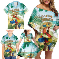 Aloha Hawaii It's 5 o'clock Somewhere Family Matching Off Shoulder Short Dress and Hawaiian Shirt - Polynesian Pride