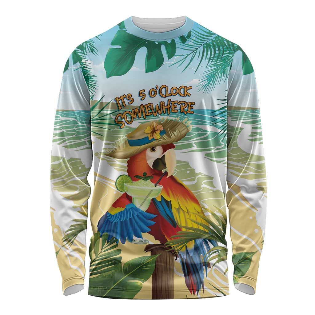Aloha Hawaii It's 5 o'clock Somewhere Long Sleeve Shirt - Polynesian Pride