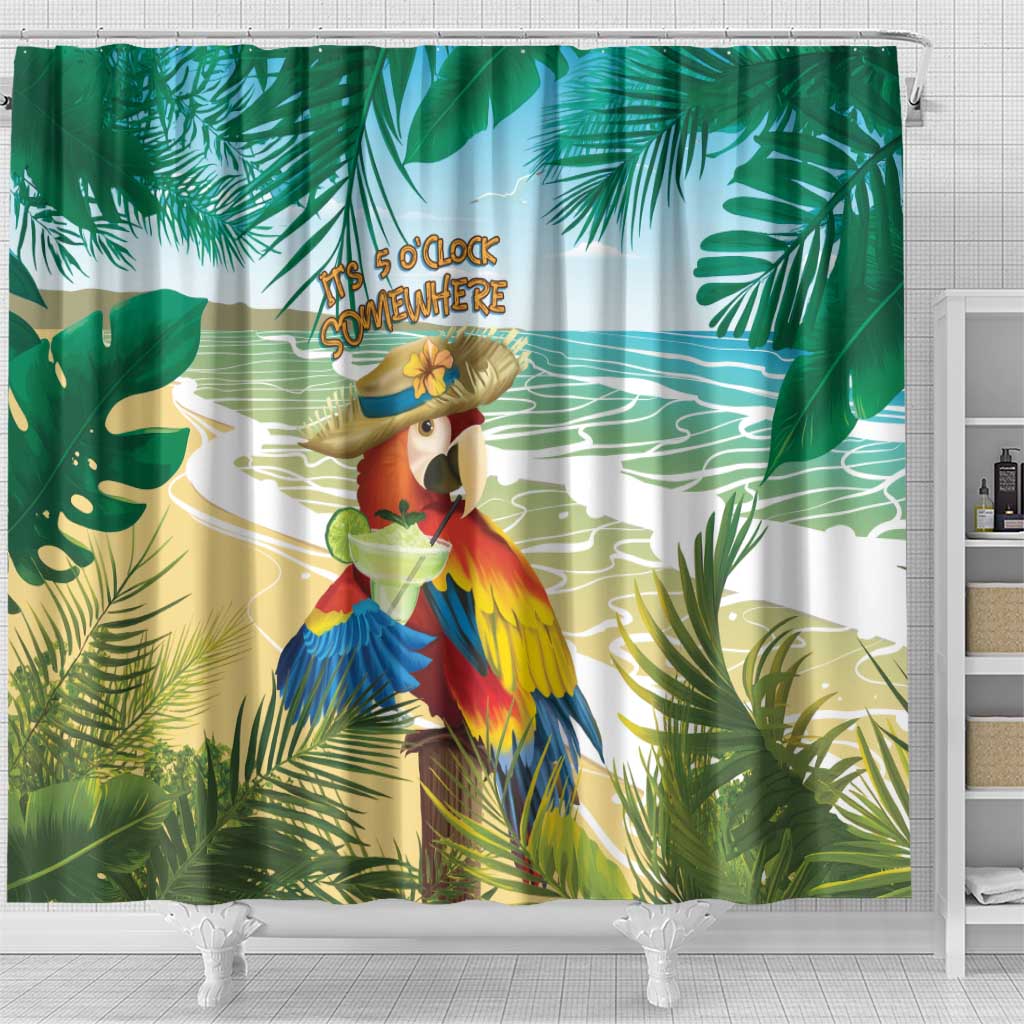 Aloha Hawaii It's 5 o'clock Somewhere Shower Curtain - Polynesian Pride