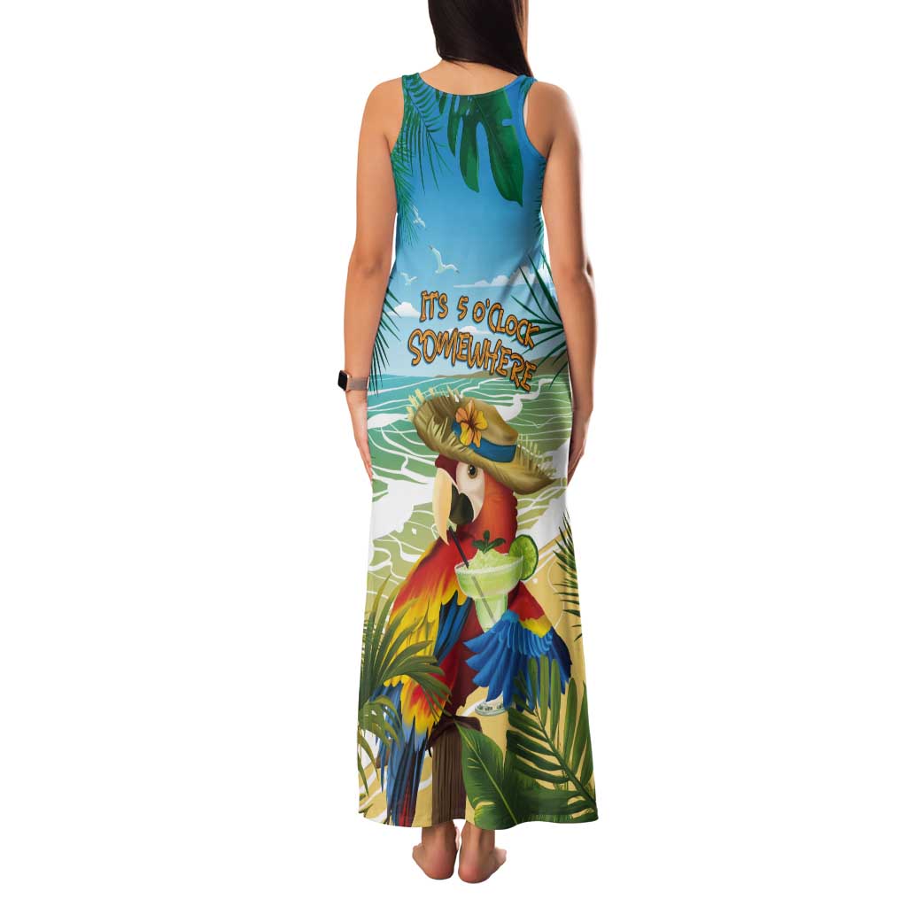 Aloha Hawaii It's 5 o'clock Somewhere Tank Maxi Dress - Polynesian Pride
