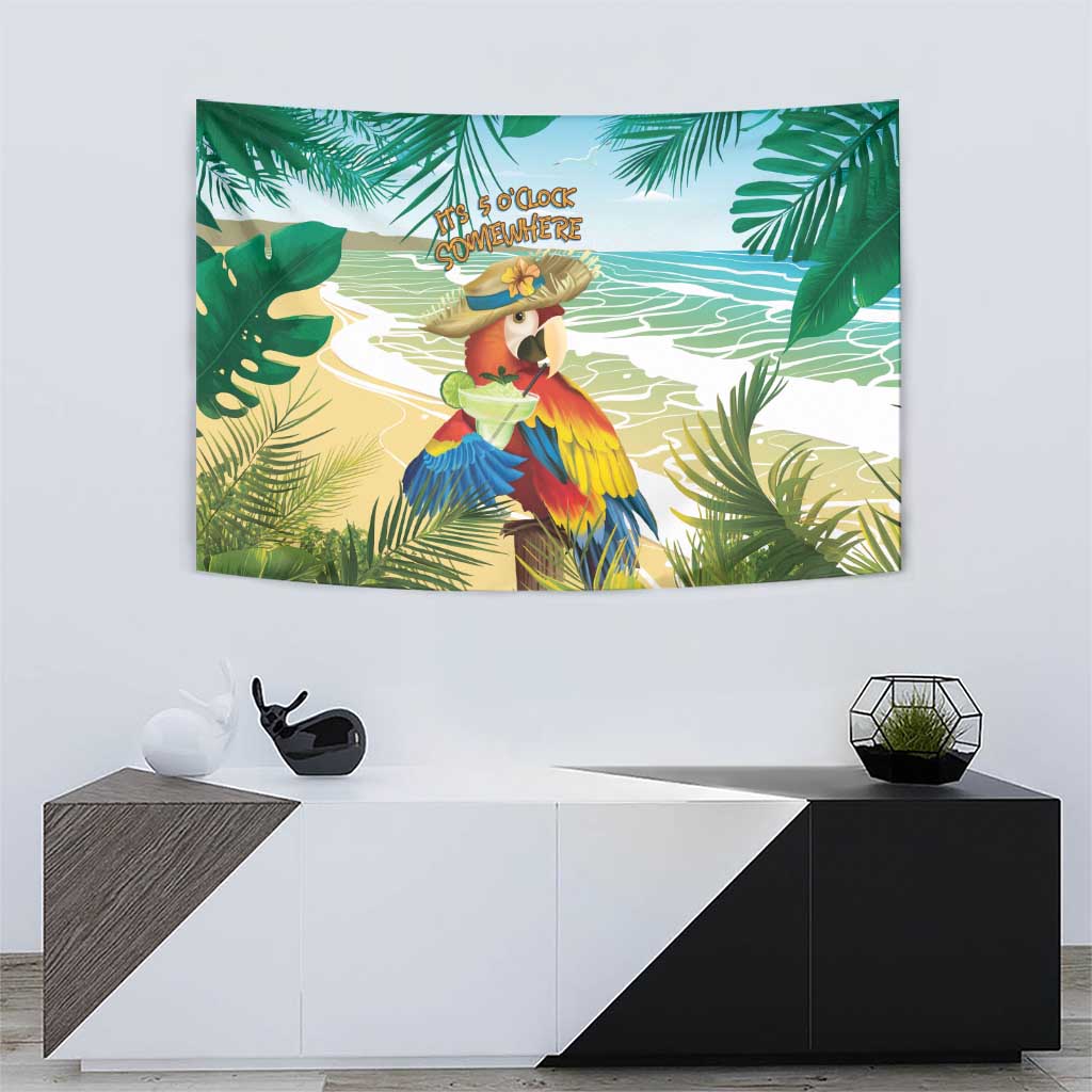 Aloha Hawaii It's 5 o'clock Somewhere Tapestry - Polynesian Pride