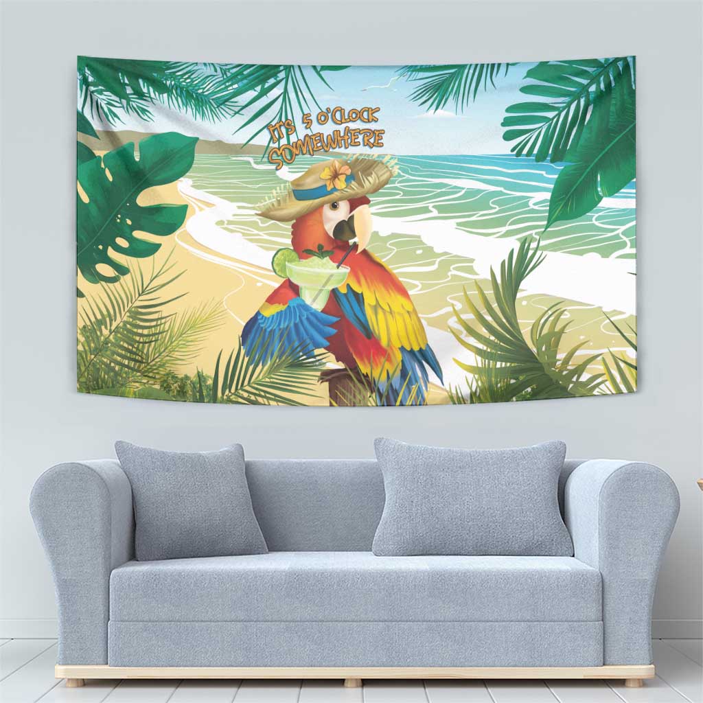 Aloha Hawaii It's 5 o'clock Somewhere Tapestry - Polynesian Pride