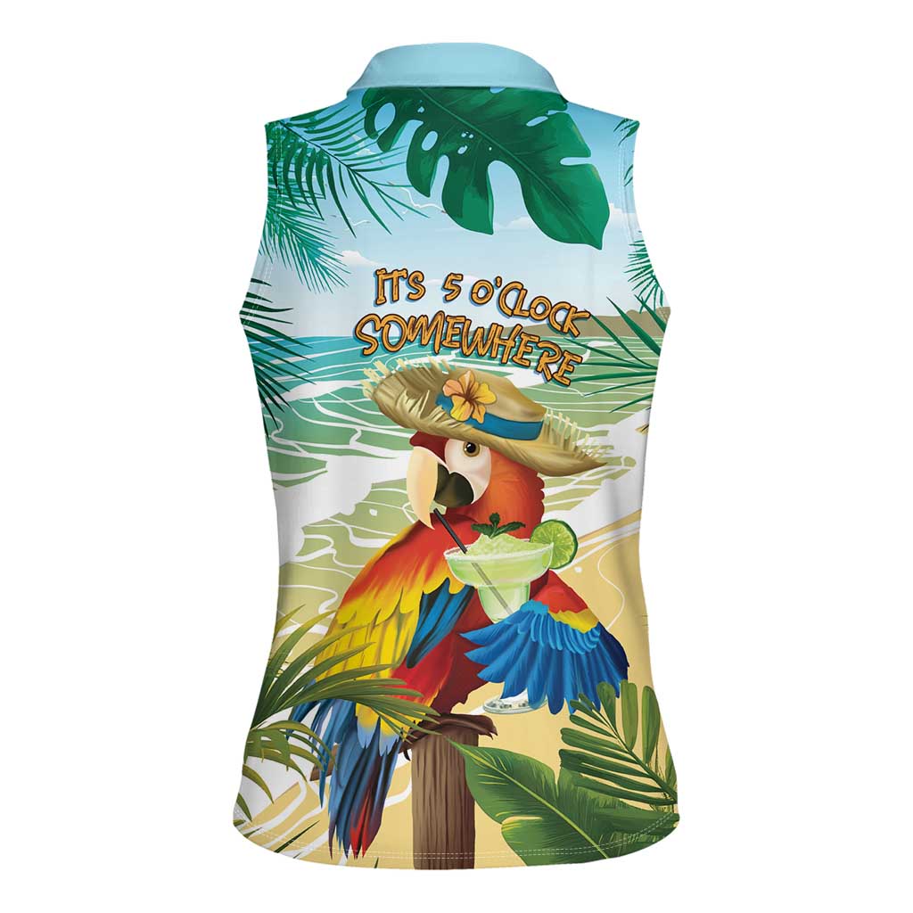 Aloha Hawaii It's 5 o'clock Somewhere Women Sleeveless Polo Shirt - Polynesian Pride