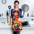 Crimson Red Tropical Christmas Hawaii Tapa Apron Aloha Santa Drink Party - Polynesian Pride