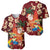 Crimson Red Tropical Christmas Hawaii Tapa Baseball Jersey Aloha Santa Drink Party - Polynesian Pride