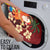 Crimson Red Tropical Christmas Hawaii Tapa Bathroom Set Aloha Santa Drink Party - Polynesian Pride