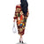 Crimson Red Tropical Christmas Hawaii Tapa Family Matching Off The Shoulder Long Sleeve Dress and Hawaiian Shirt Aloha Santa Drink Party - Polynesian Pride