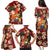 Crimson Red Tropical Christmas Hawaii Tapa Family Matching Puletasi and Hawaiian Shirt Aloha Santa Drink Party - Polynesian Pride