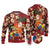 Crimson Red Tropical Christmas Hawaii Tapa Ugly Christmas Sweater Aloha Santa Drink Party - Polynesian Pride