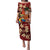 Crimson Red Tropical Christmas Hawaii Tapa Puletasi Aloha Santa Drink Party - Polynesian Pride