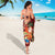 Crimson Red Tropical Christmas Hawaii Tapa Sarong Aloha Santa Drink Party - Polynesian Pride
