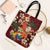 Crimson Red Tropical Christmas Hawaii Tapa Tote Bag Aloha Santa Drink Party - Polynesian Pride