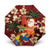 Crimson Red Tropical Christmas Hawaii Tapa Umbrella Aloha Santa Drink Party - Polynesian Pride