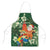 Moss Green Tropical Christmas Hawaii Tapa Apron Aloha Santa Drink Party - Polynesian Pride