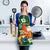 Moss Green Tropical Christmas Hawaii Tapa Apron Aloha Santa Drink Party - Polynesian Pride