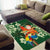 Moss Green Tropical Christmas Hawaii Tapa Area Rug Aloha Santa Drink Party - Polynesian Pride