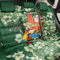 Moss Green Tropical Christmas Hawaii Tapa Back Car Seat Cover Aloha Santa Drink Party - Polynesian Pride