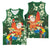 Moss Green Tropical Christmas Hawaii Tapa Basketball Jersey Aloha Santa Drink Party - Polynesian Pride