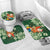 Moss Green Tropical Christmas Hawaii Tapa Bathroom Set Aloha Santa Drink Party - Polynesian Pride