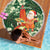 Moss Green Tropical Christmas Hawaii Tapa Beach Blanket Aloha Santa Drink Party - Polynesian Pride