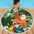 Moss Green Tropical Christmas Hawaii Tapa Beach Blanket Aloha Santa Drink Party - Polynesian Pride