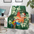 Moss Green Tropical Christmas Hawaii Tapa Blanket Aloha Santa Drink Party - Polynesian Pride