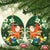 Moss Green Tropical Christmas Hawaii Tapa Ceramic Ornament Aloha Santa Drink Party - Polynesian Pride