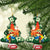 Moss Green Tropical Christmas Hawaii Tapa Ceramic Ornament Aloha Santa Drink Party - Polynesian Pride
