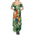 Moss Green Tropical Christmas Hawaii Tapa Family Matching Summer Maxi Dress and Hawaiian Shirt Aloha Santa Drink Party - Polynesian Pride
