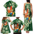 Moss Green Tropical Christmas Hawaii Tapa Family Matching Tank Maxi Dress and Hawaiian Shirt Aloha Santa Drink Party - Polynesian Pride
