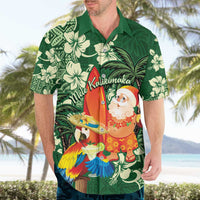 Moss Green Tropical Christmas Hawaii Tapa Hawaiian Shirt Aloha Santa Drink Party - Polynesian Pride