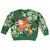 Moss Green Tropical Christmas Hawaii Tapa Kid Ugly Christmas Sweater Aloha Santa Drink Party - Polynesian Pride