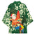 Moss Green Tropical Christmas Hawaii Tapa Kimono Aloha Santa Drink Party - Polynesian Pride
