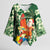 Moss Green Tropical Christmas Hawaii Tapa Kimono Sleeve Blouse Aloha Santa Drink Party - Polynesian Pride