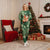 Moss Green Tropical Christmas Hawaii Tapa Christmas Pajama Set Aloha Santa Drink Party - Polynesian Pride