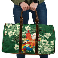 Moss Green Tropical Christmas Hawaii Tapa Travel Bag Aloha Santa Drink Party - Polynesian Pride