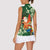 Moss Green Tropical Christmas Hawaii Tapa Women Sleeveless Polo Shirt Aloha Santa Drink Party - Polynesian Pride