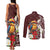 Felis Pasgua Guam Couples Matching Tank Maxi Dress and Long Sleeve Button Shirt Christmas Sihek Kingfisher with Guasali