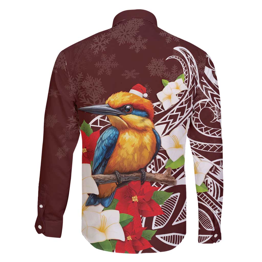 Felis Pasgua Guam Family Matching Tank Maxi Dress and Hawaiian Shirt Christmas Sihek Kingfisher with Guasali LT7 - Polynesian Pride