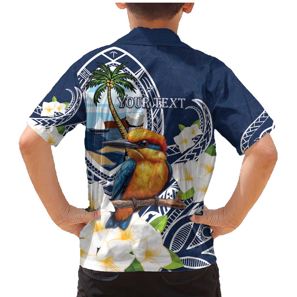 Hafa Adai Guam Family Matching Mermaid Dress and Hawaiian Shirt Sihek Guam Kingfisher with Guasali LT7 - Polynesian Pride