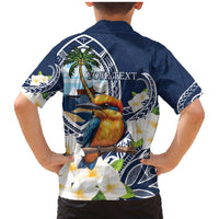 Hafa Adai Guam Family Matching Mermaid Dress and Hawaiian Shirt Sihek Guam Kingfisher with Guasali LT7 - Polynesian Pride