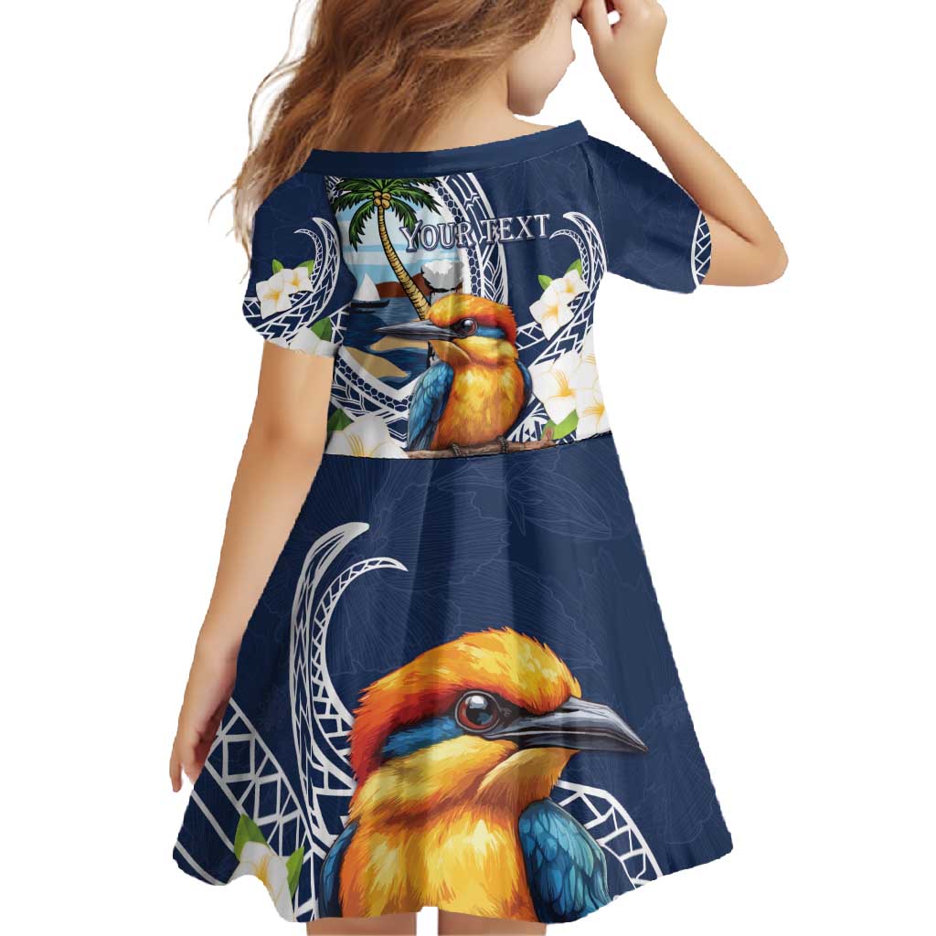 Hafa Adai Guam Family Matching Mermaid Dress and Hawaiian Shirt Sihek Guam Kingfisher with Guasali LT7 - Polynesian Pride