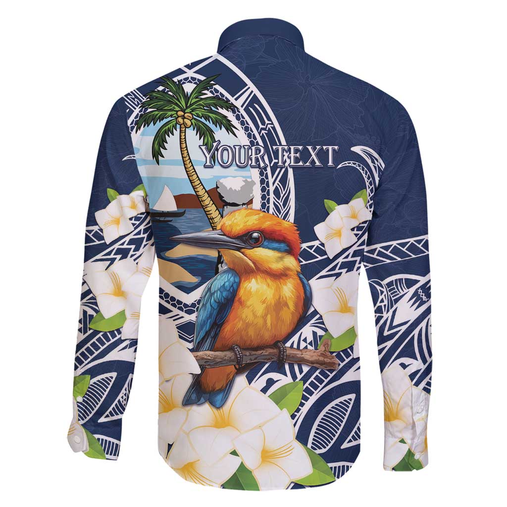 Hafa Adai Guam Family Matching Tank Maxi Dress and Hawaiian Shirt Sihek Guam Kingfisher with Guasali LT7 - Polynesian Pride