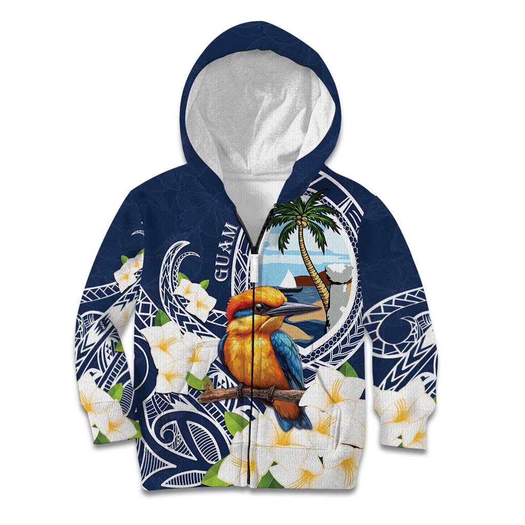 Hafa Adai Guam Kid Hoodie Sihek Guam Kingfisher with Guasali