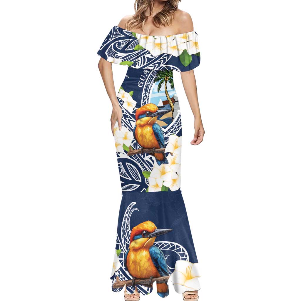 Hafa Adai Guam Mermaid Dress Sihek Guam Kingfisher with Guasali