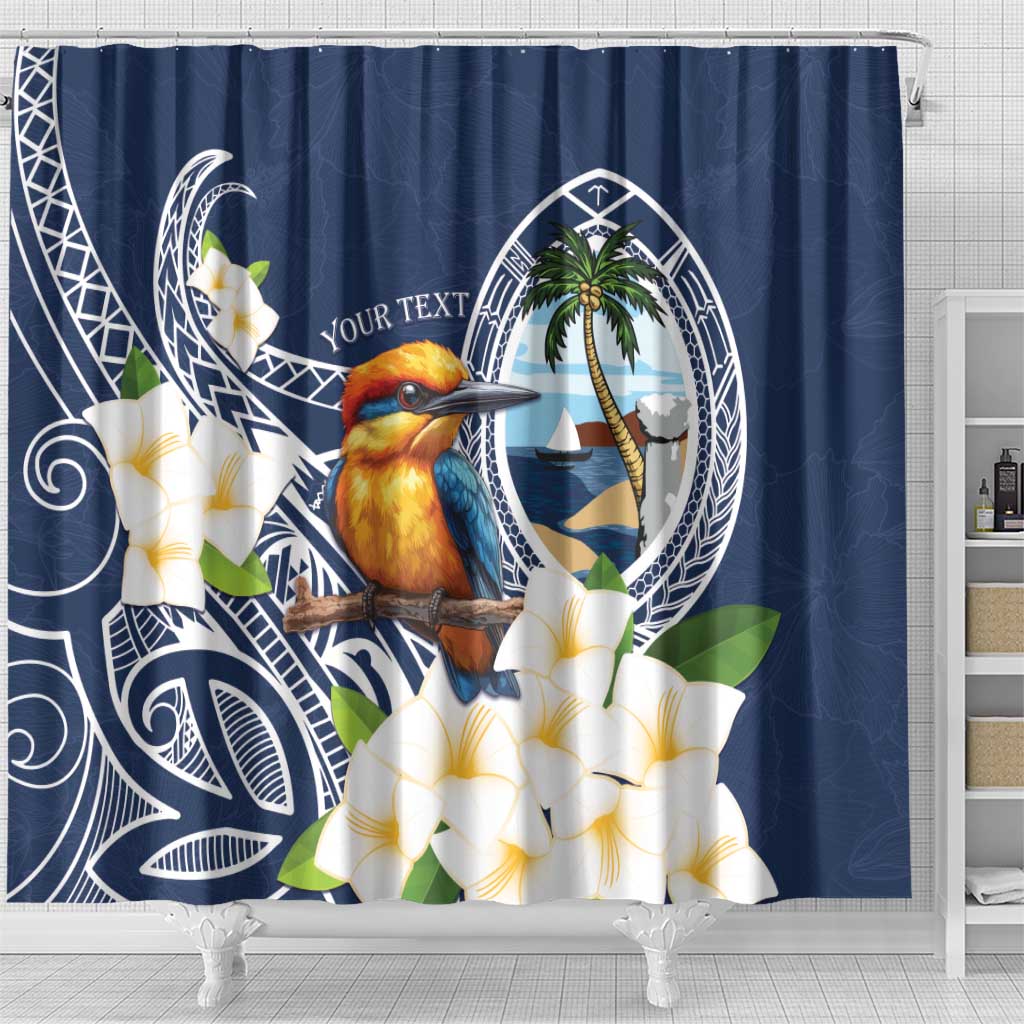 Hafa Adai Guam Shower Curtain Sihek Guam Kingfisher with Guasali